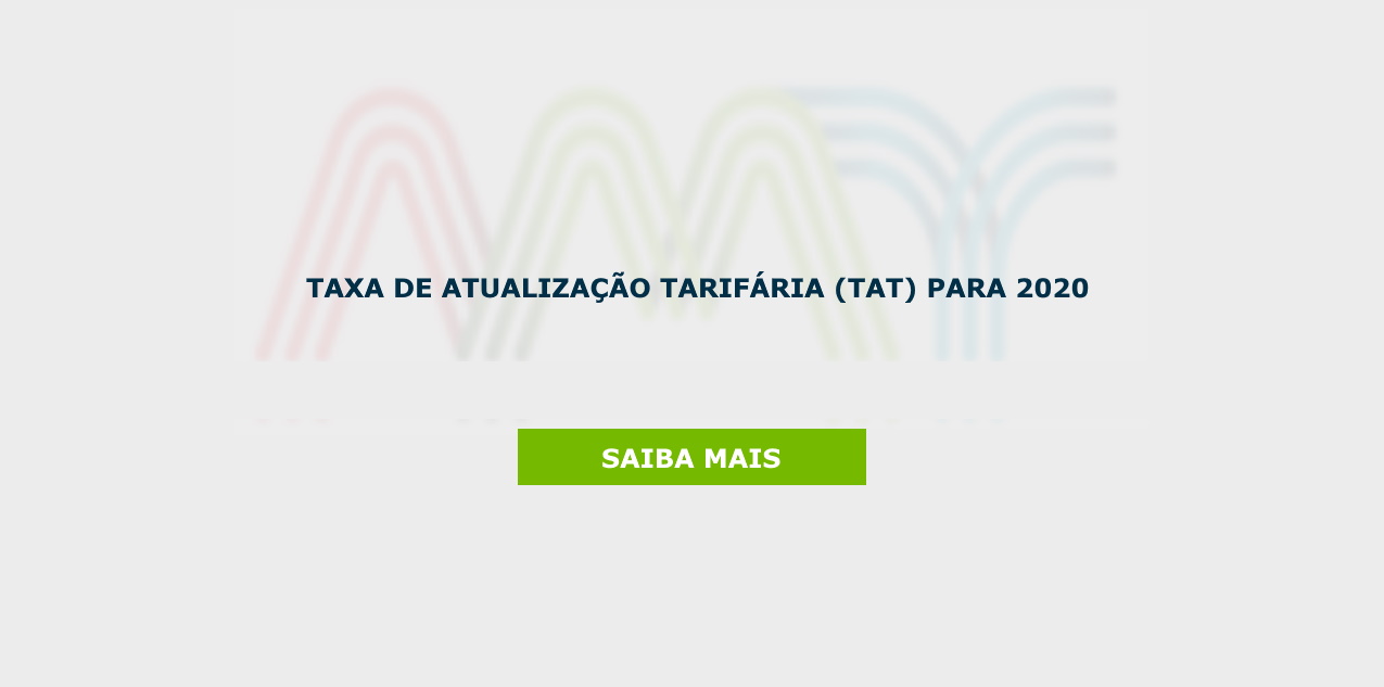 Taxa de Atualização Tarifária (TAT) para 2020