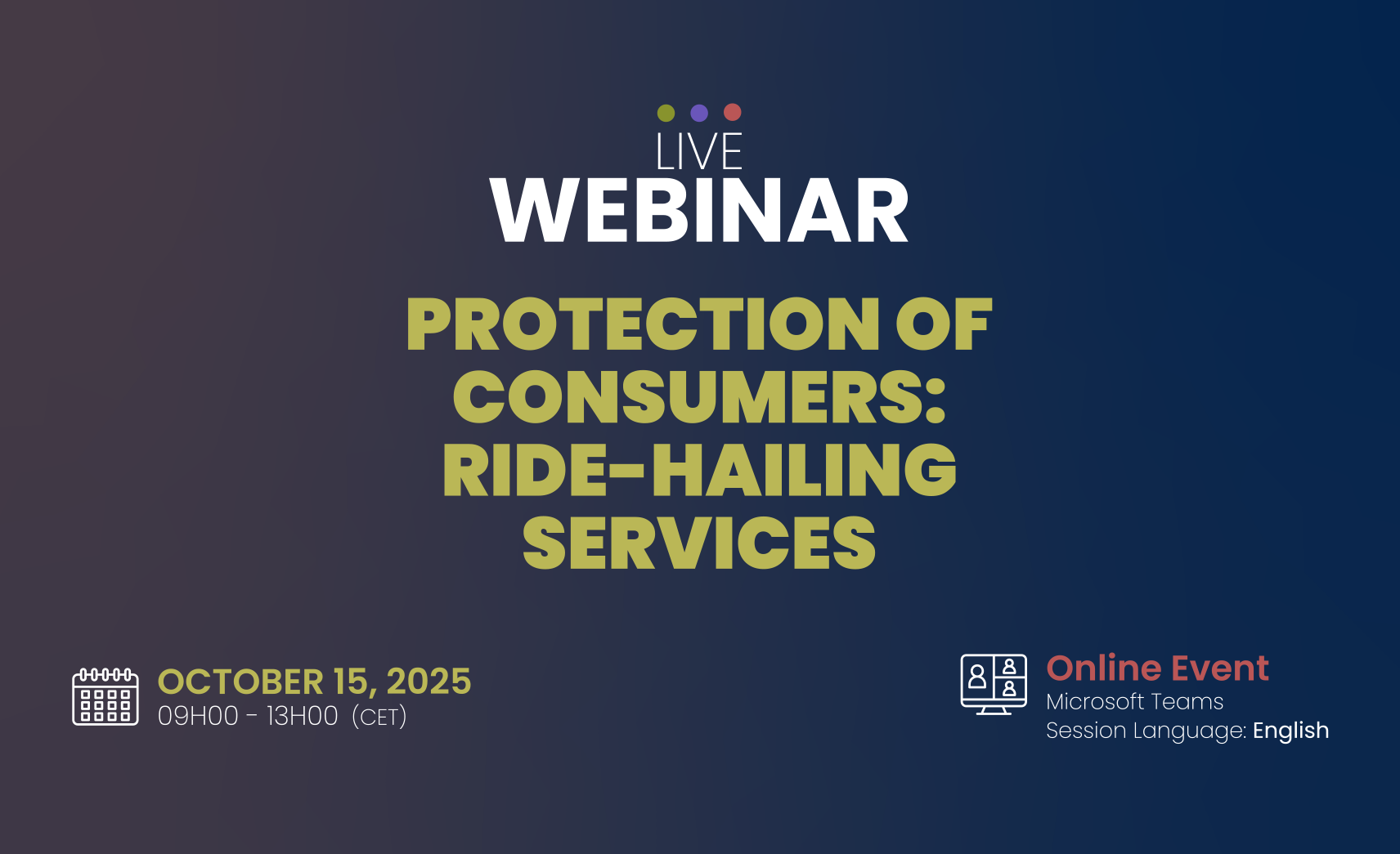 AMT promove Webinar "Protection of Consumers: Ride-Hailing Services", no próximo dia 15 de outubro